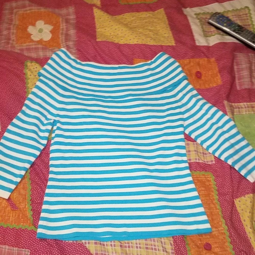 Venini Quarter length sleeve Large scoopneck top